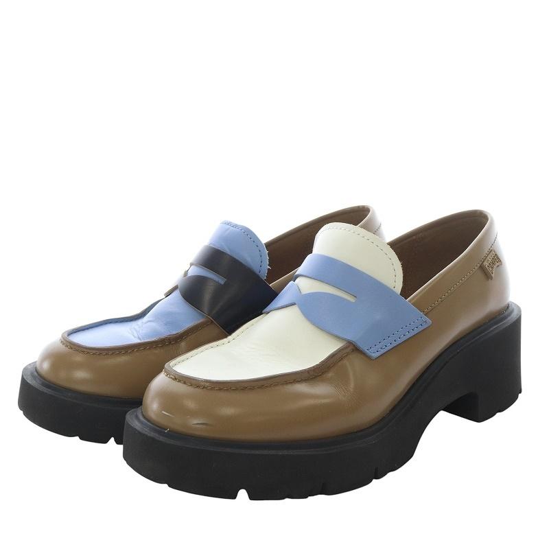 カンペール CAMPER コインローファー チャンキーヒール 