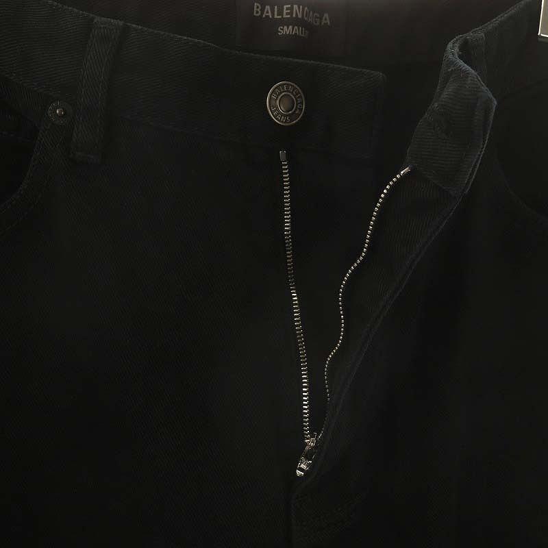 【中古】バレンシアガ 23年 SMALL FIT デニムパンツ ジーンズ ジッパーフライ XL ブラック 772009 /DO ■OS BALENCIAGA（バレンシアガ） BALENCIAGA 23年 SMALL FIT デニムパンツ