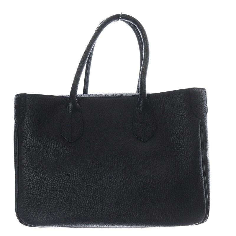 ADMJ ブラックレザー ハンドバッグ　アクセソワール 未使用品 ADMJ アクセソワ Accessoires De Mademoiselle トートバッグ