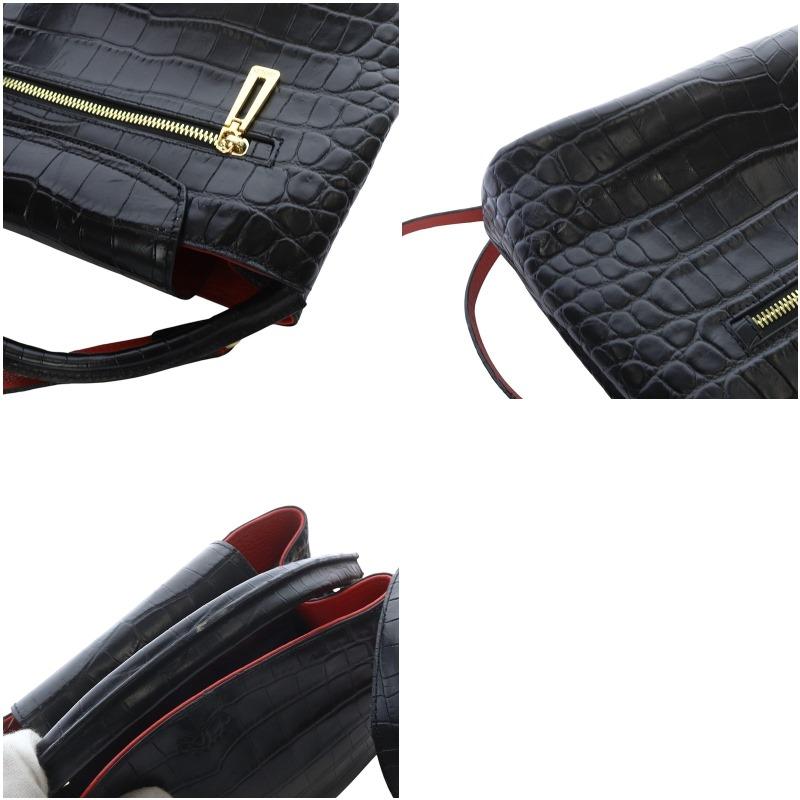 未使用　ココセリュックスゴールド　2wayショルダーバッグ ハンドバッグ　クロコ COCOCELUX GOLD ｻﾏﾝﾀ社製 牛革ｸﾛｺ型押しﾚｻﾞｰ 2WAYﾊﾝﾄﾞﾊﾞｯｸﾞ