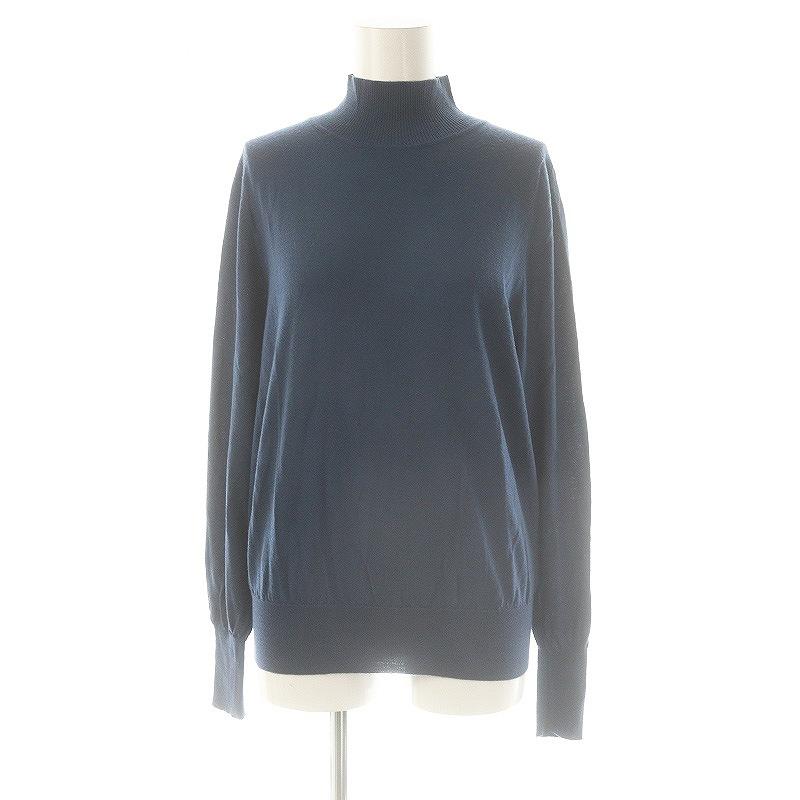 美品　セオリーリュクス　23AW LEXIハイネック　洗える　ニット　グレー38 美品 セオリーリュクス 23AW LEXIハイネック 洗える ニット