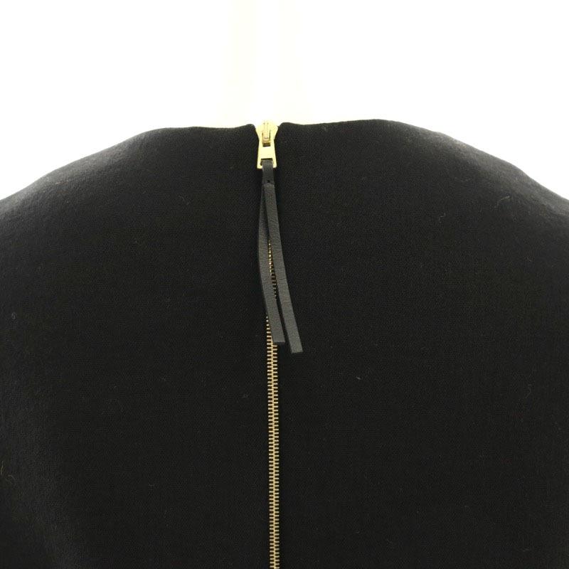 MARNI（マルニ） フリルバイカラーワンピース ウール混 38 ボルドー