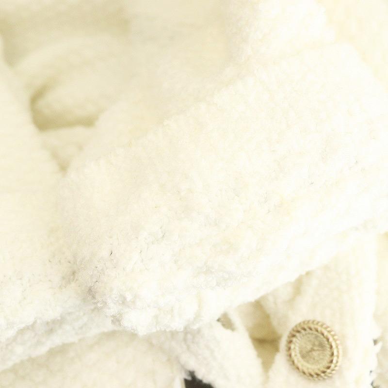 【中古】フォクシー FOXEY 24年 Knit Jacket Bonheur ジャケット ノーカラー ニット 40 ホワイト 44130 FOXEY（フォクシー） FOXEY 24年 Knit Jacket Bonheur ジャケット ノー