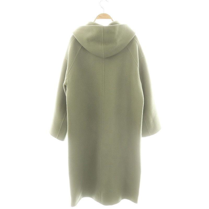 美品＊スタンニングルアー　ウール　リバーコート　フード　グリーン　ロング　緑 美品＊スタンニングルアー ウール リバーコート フード グリーン