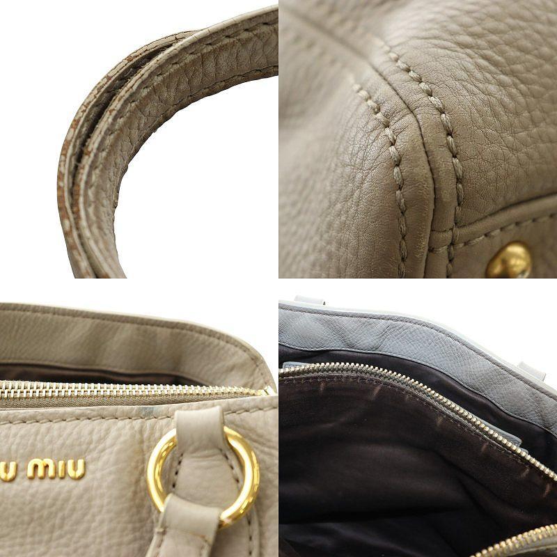 miu ミュウミュウ miumiu 2way トートバッグ ショルダー ロゴ レザー 