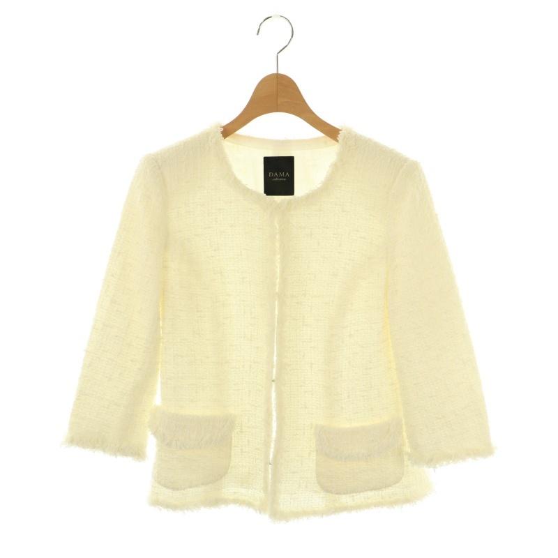 ダーマコレクション dama collection 七分袖 ツイードジャケット ノー