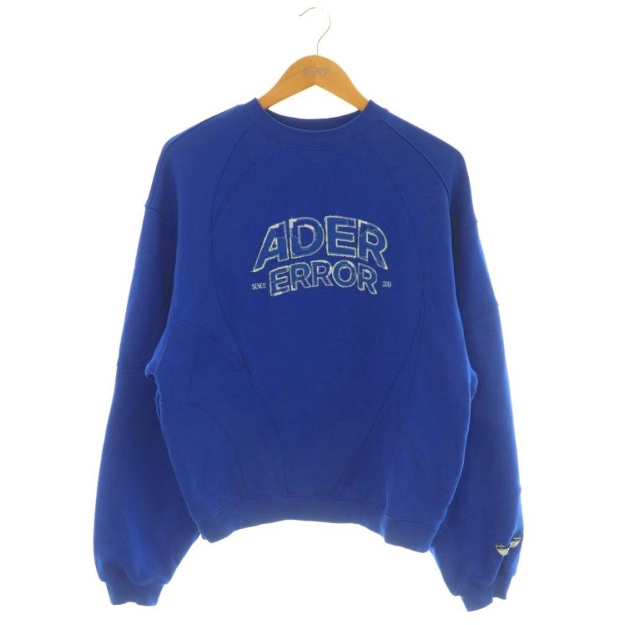 アーダーエラー ADER error LOGO SWEATSHIRTS スウェット S 青 ブルー 