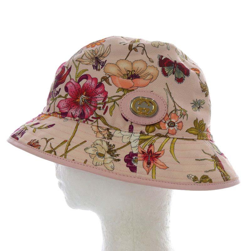 GUCCI グッチ ハット 花柄 フローラ GG金具 ロゴ