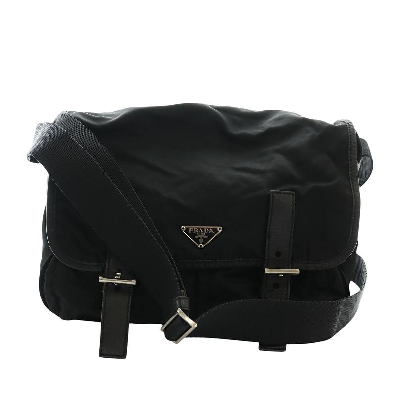 PRADAナイロンメッセンジャーバッグ VELA SPORT ブラック男女兼用 PRADA Vela Sport ブラックショルダーバッグ