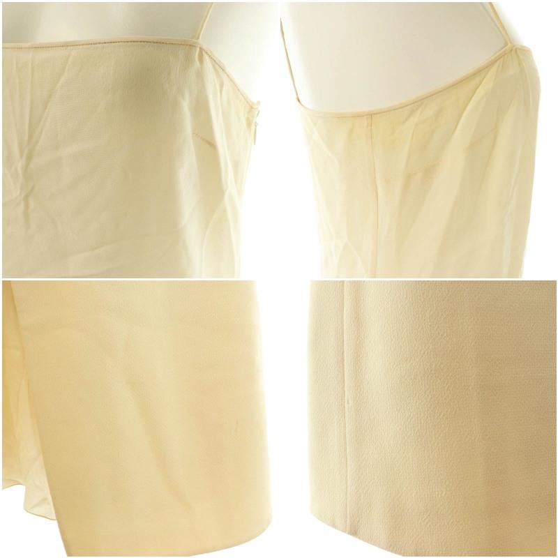 【中古】クリスチャンディオール Christian Dior ロングジレ ワンピース ノースリーブ I40 アイボリー レディース Christian Dior（クリスチャン・ディオール） ロングジレ ワンピース