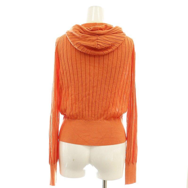 シクラス CYCLAS フード ジップカーディガン シルク S オレンジ /SS  