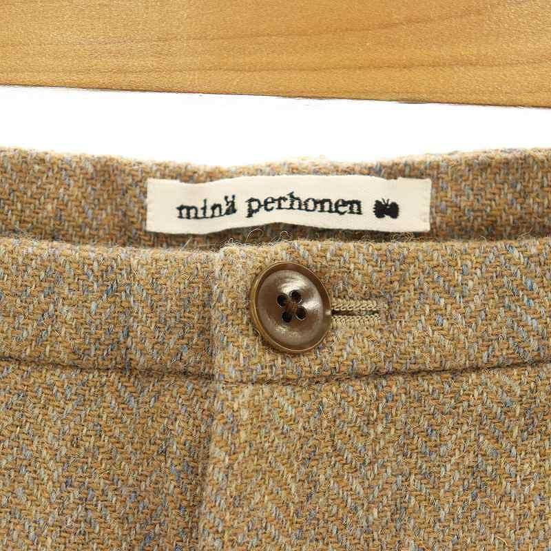ミナペルホネン mina perhonen Lewis ウールタックヘリンボーンパンツ