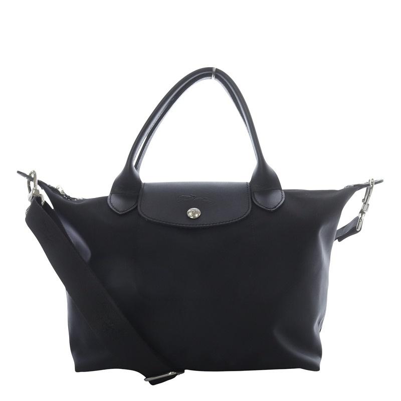 【美品】ロンシャン プリアージュ 2way トートバッグ レザー ブラック LONGCHAMP（ロンシャン） プリアージュ 2WAY トートバッグ ショルダー