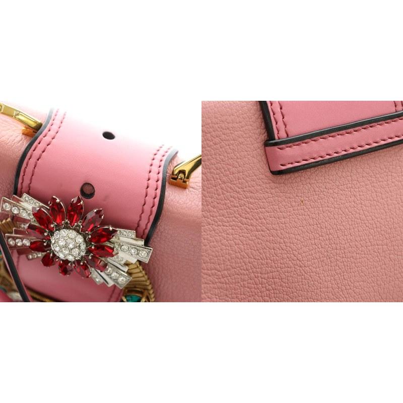 miu ミュウミュウ miumiu ビジューバックルショルダーバッグ
