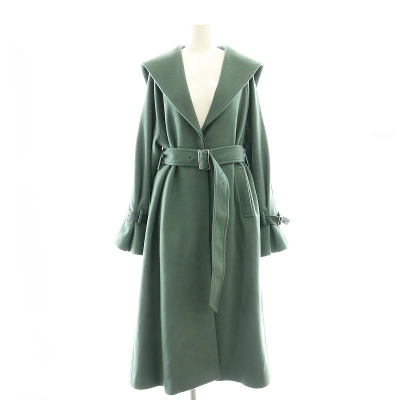 MURUA（ムルーア） セーラーカラーコート ロング M 緑 グリーン /AT