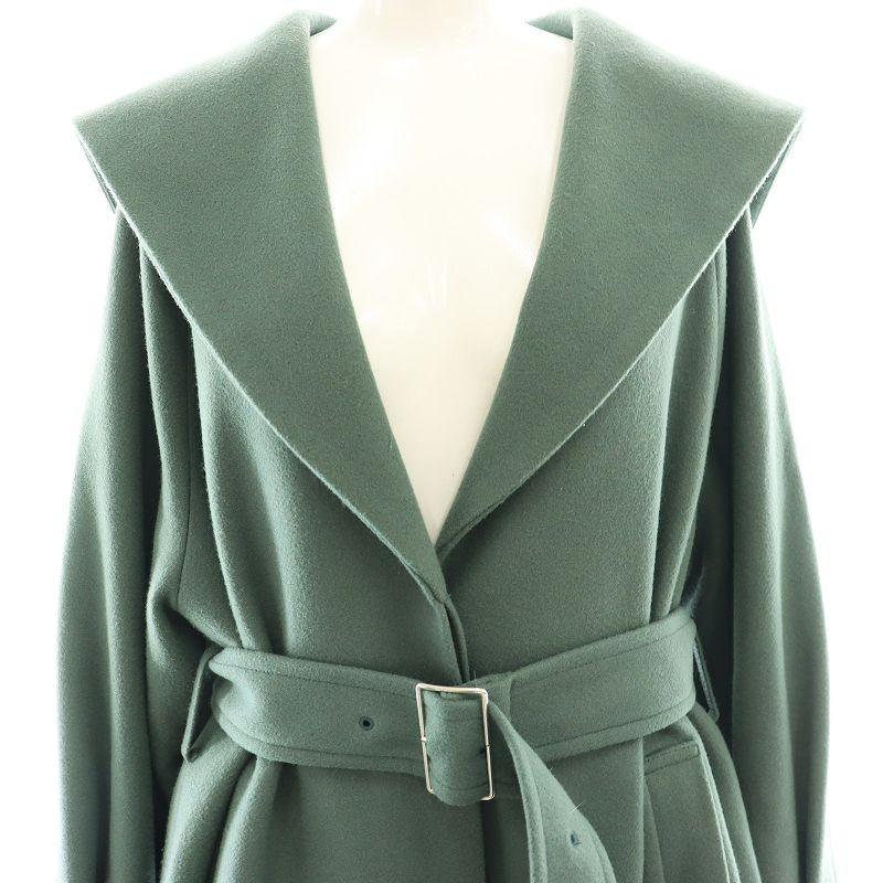 MURUA（ムルーア） セーラーカラーコート ロング M 緑 グリーン /AT