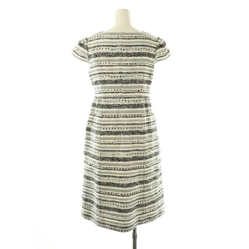 Rene ルネ × TISSUE フロントジップツイードワンピース ひざ丈 34