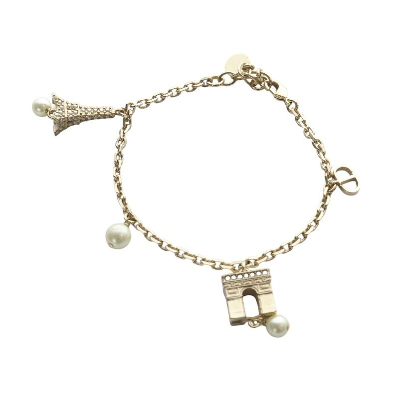 Dior PLAN DE PARIS ブレスレット Dior - Dior＊Plan de Paris ブレスレット＊パール パリ エッフェル塔