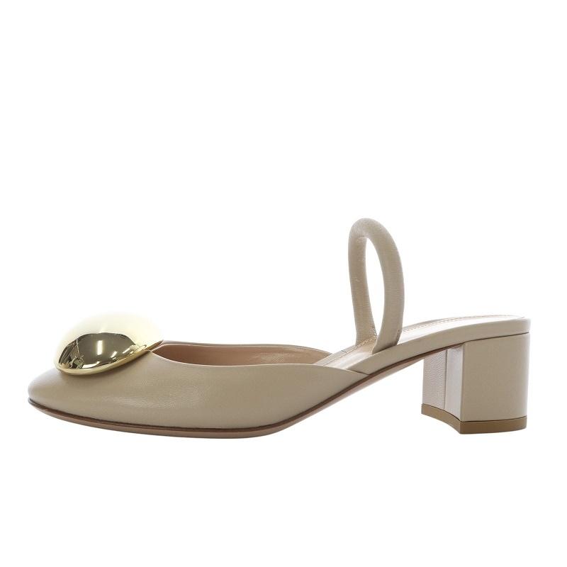 【中古】未使用品 ジャンヴィトロッシ Gianvito Rossi 24SS G95456 Sphera 45 サンダル ハイヒール 34.5 ベージュ 未使用品 ジャンヴィトロッシ Gianvito Rossi 24SS G95456 Sphera 45