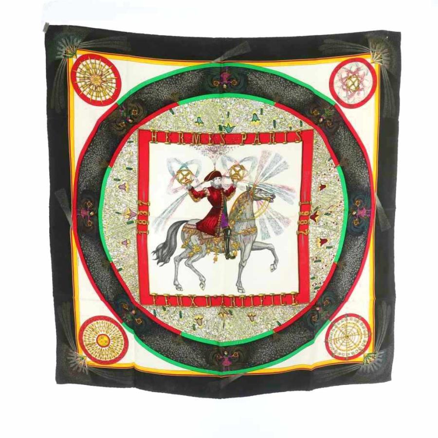 値下げ★HERMESカレ90 FEUX D'ARTIFICE 1987エルメス HERMES（エルメス） カレ90 150年 1987年 技巧の火 Feux d'Artifice