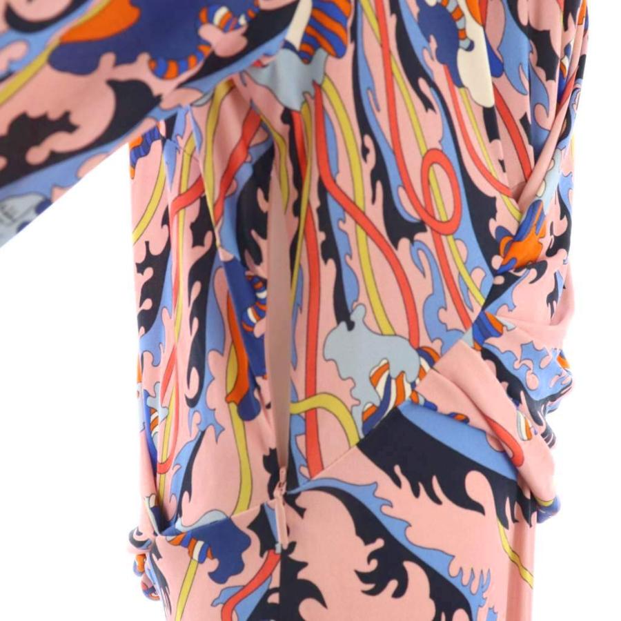 EMILIO PUCCI エミリオプッチ カシュクールワンピース 36 EMILIO PUCCI（エミリオプッチ）ワンピース ピンク サイズ:36(XS位