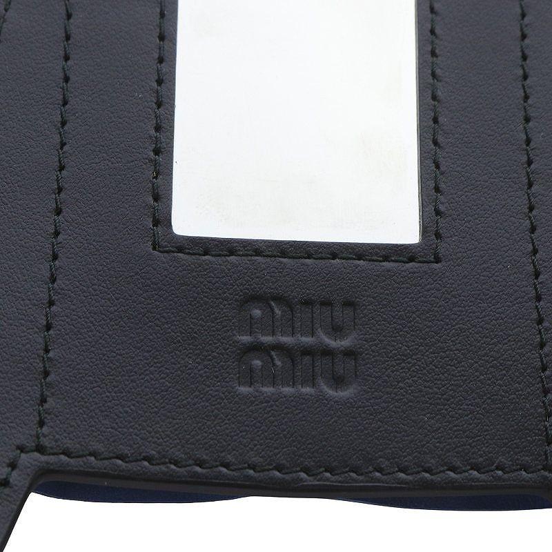 ミュウミュウ miumiu レザー キーリング トリック ポプリンシャツ