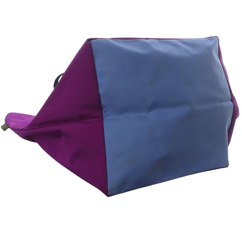 エルベシャプリエ　トートバッグ　舟型　ブラウン　パープル　ハンドバッグ M 中古・古着通販】Herve Chapelier (エルベシャプリエ) 舟形