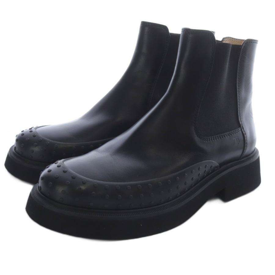 トッズ TOD'S レザー サイドゴア アンクルブーツ ショート 35.5