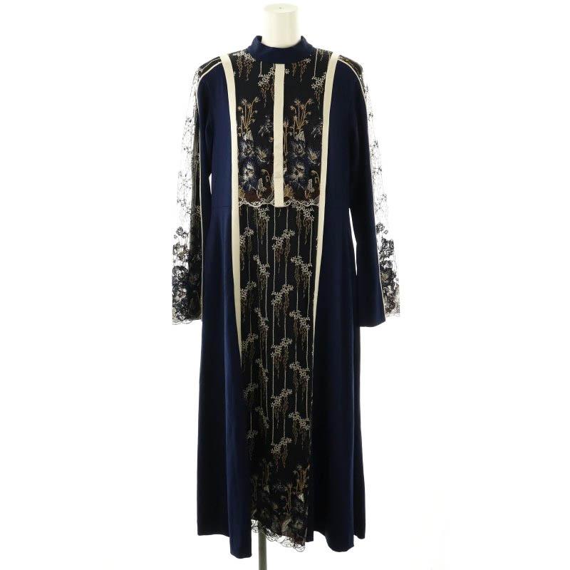 ミューラル MURRAL 24AW Framed flower lace dress ドレス