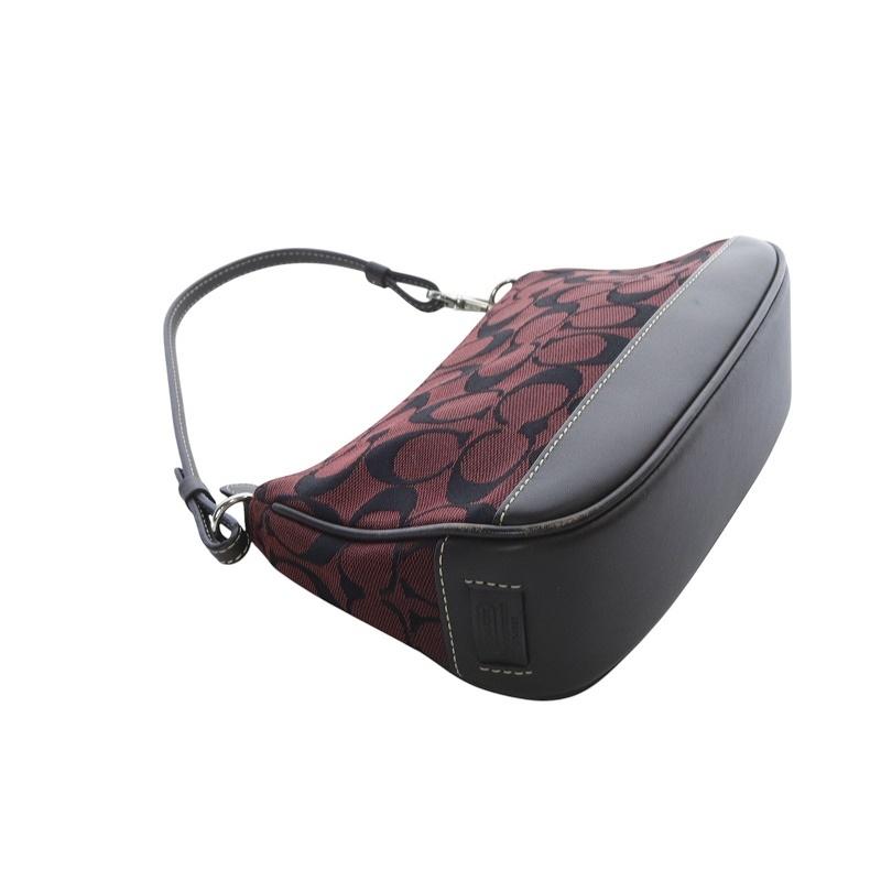 COACH ハンドバッグ アクセサリーポーチ シグネチャー ダークブラウン COACH ハンドバッグ アクセサリーポーチ シグネチャー ダーク