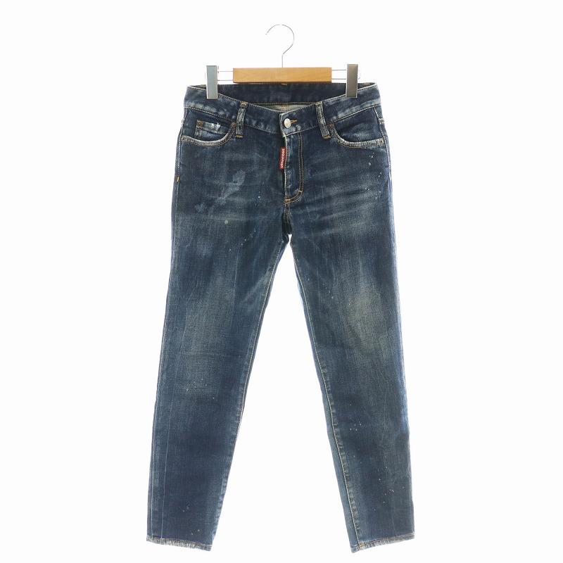 DSQUARED2 ディースクエアード USED加工 デニムパンツ ジーンズ 36 紺  