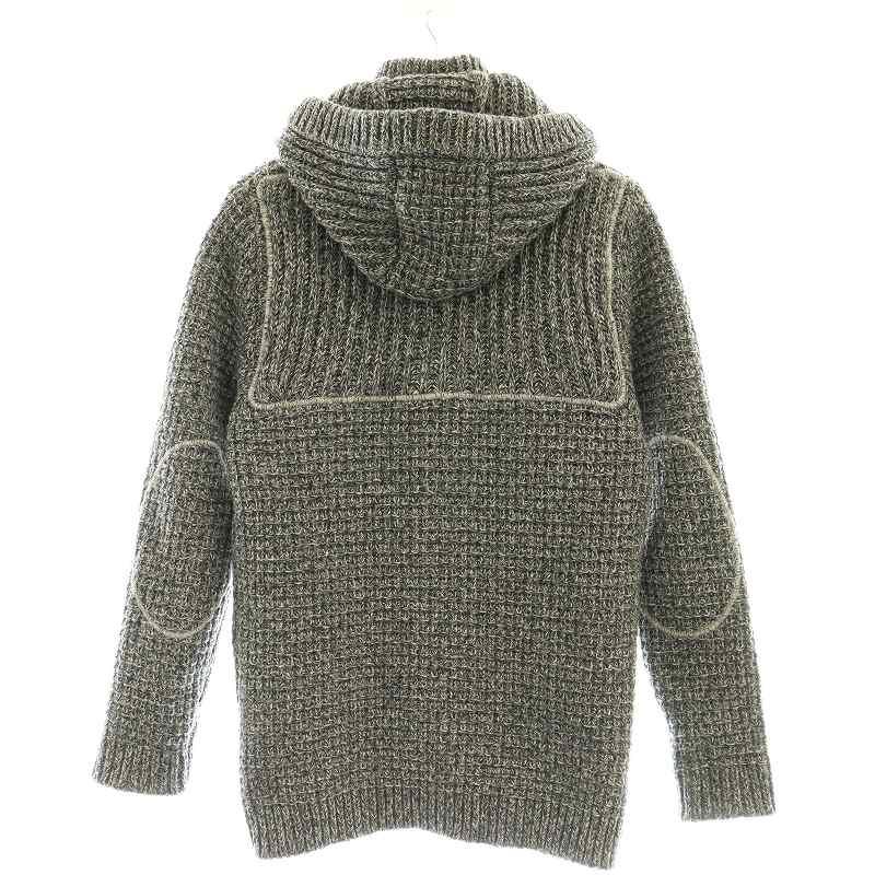 Bark バーク ダッフルコート イタリア製 バーク Bark ニットダッフルコート レザー切替 トグル