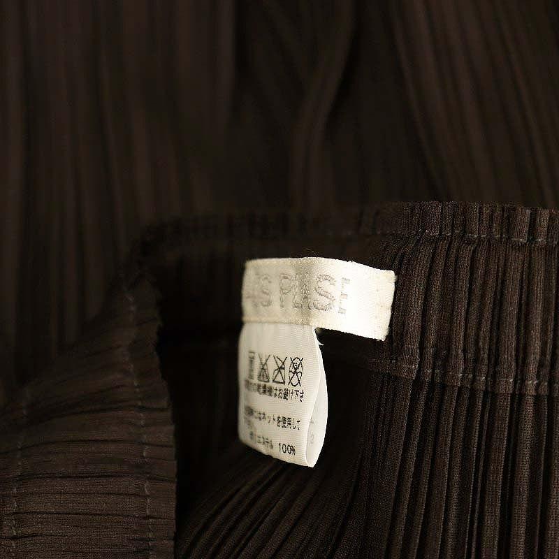 プリーツプリーズ、黒✖️ダークブラウンスカート❣️ イッセイミヤケ