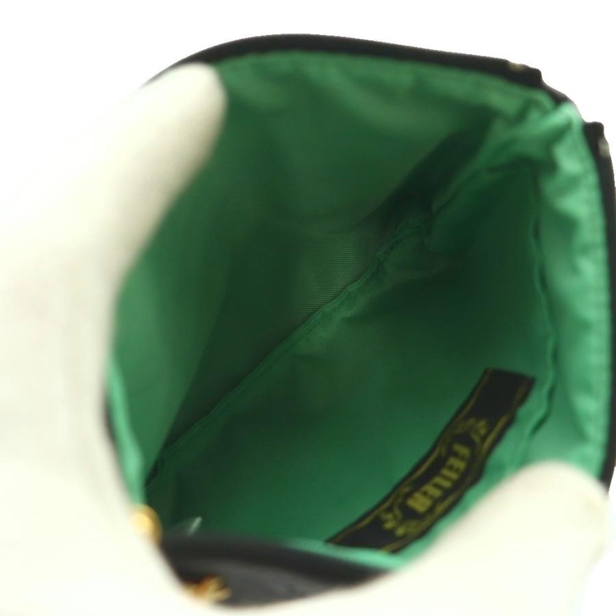 フェイラー FEILER 24SS ポーチ エンボス ハイジ 黒 ブラック HEEL