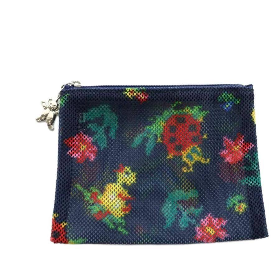 フェイラー FEILER ハイジ メッシュポーチ S 青 ブルー マルチカラー