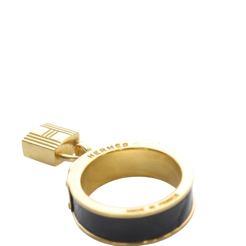 エルメス　HERMES　スカーフリング　ケリー HERMES エルメス ケリー カナデ スカーフリング 黒 ブラック