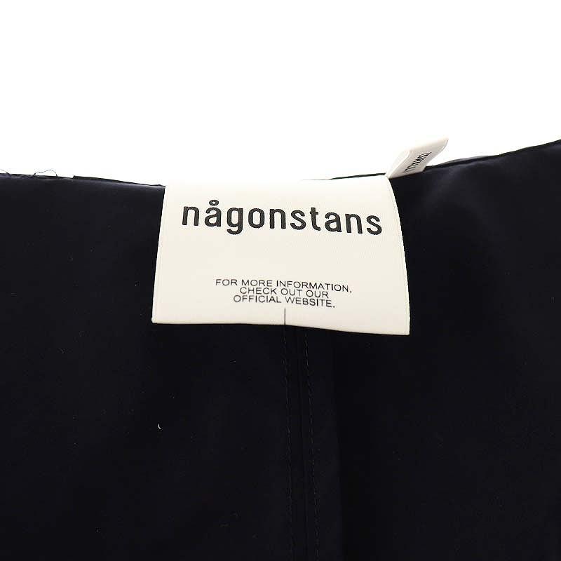 【中古】ナゴンスタンス nagonstans Paper タフタ ハンティング ジャケット オーバーサイズ S ネイビー /HK ■OS ナゴンスタンス nagonstans Paper タフタ ハンティング ジャケット