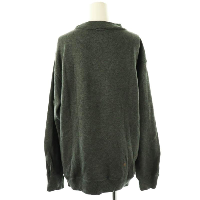 美品 45R/45rpm アルルのリブニットフーディコート チャコールグレー 3 ファイン FINE スライバーニットコート （チャコール