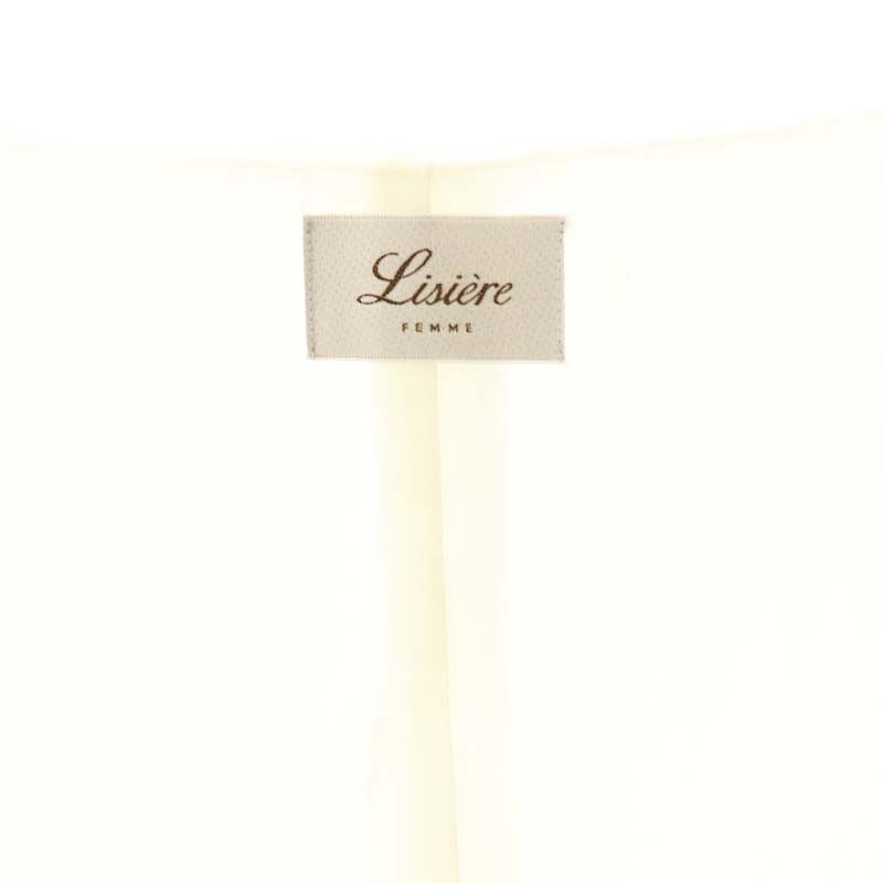 【中古】リジェール アパルトモン 23SS Linen No Collar Jacket ノーカラージャケット カラーレス ホワイト Lisiere L'Appartement リジェール アパルトモン 23SS Linen No Collar