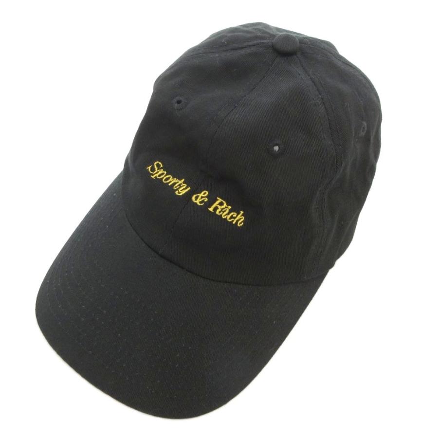 sporty&rich キャップ　ブラック Sporty & Rich(スポーティーアンドリッチ) キャップ(レディース