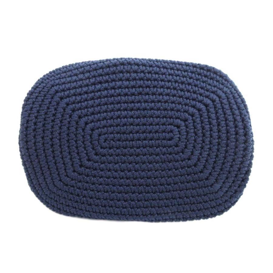 ラドロー LUDLOW コードバッグ トート ネコ刺繍 ワッペン 紺 ネイビー