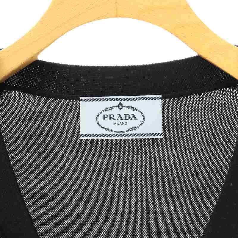 PRADA（プラダ） ウール Vネックカーディガン ニット 40 ブラック
