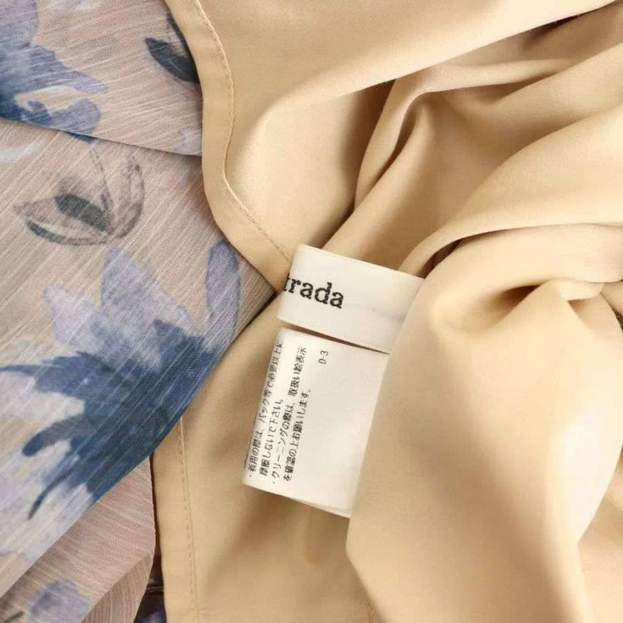 マイストラーダ Mystrada フラワープリントロングワンピース 38 ピンク