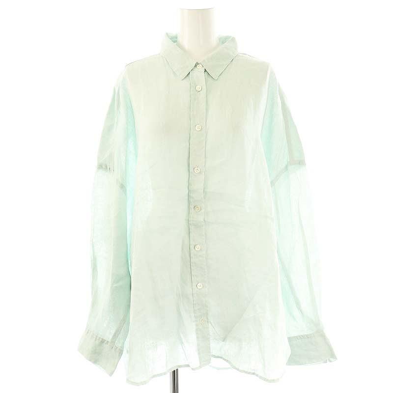リヴドロワ RIVE DROITE 25SS リネンワイドシャツ 長袖 F ミント /DF 