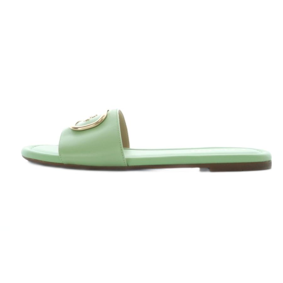 COACH コーチ エヴィ サンダル COACH（コーチ） エヴィ サンダル レザー ロゴ 24.5cm ペール