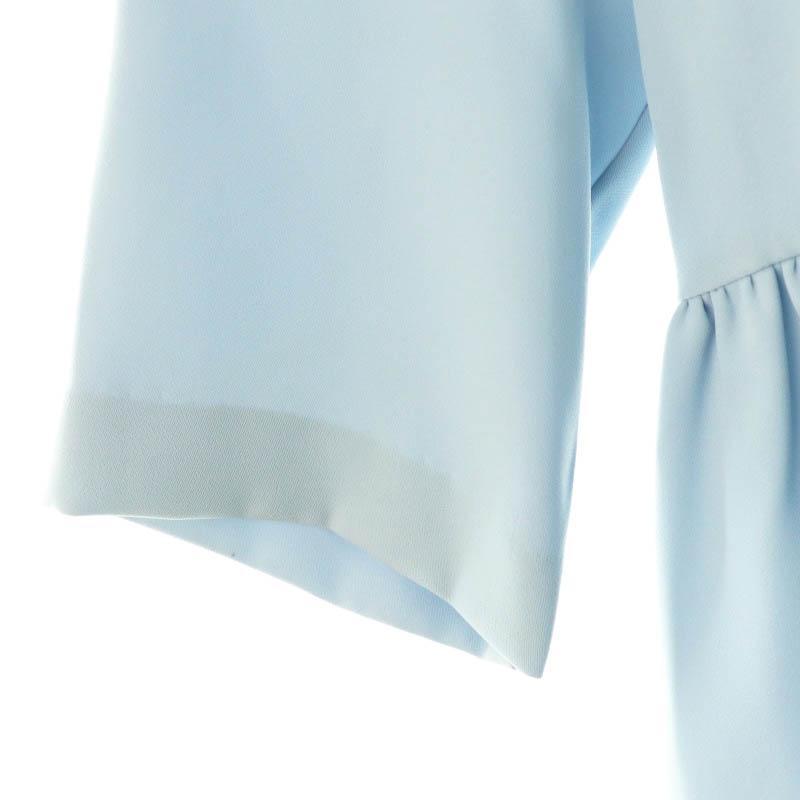 ヨーコチャン YOKO CHAN フロントギャザーフレアブラウス 七分袖