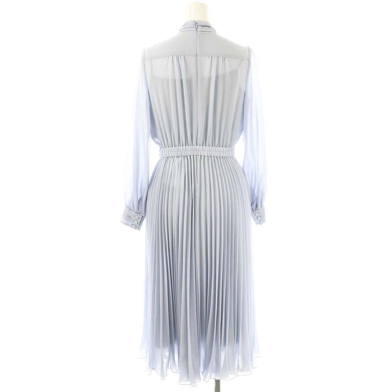 ANAYI ライトブルー プリーツワンピース サッカーストレッチプリーツ ワンピース（ワンピース）｜ANAYI