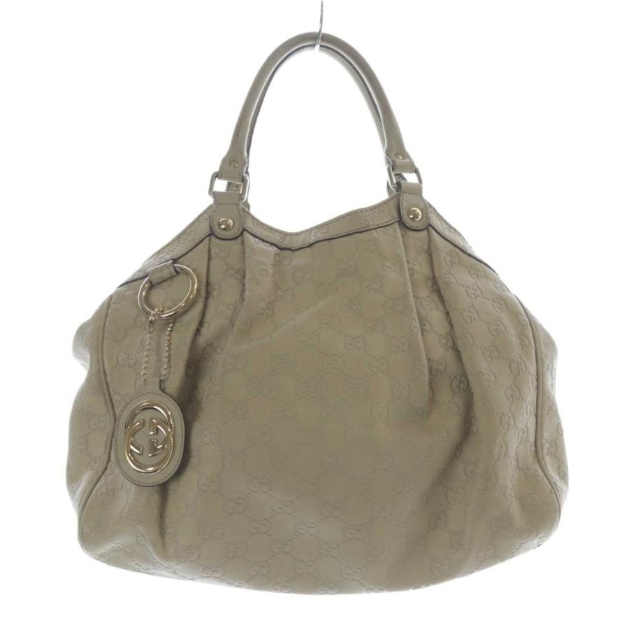 GUCCI / グッチシマ GG柄 スーキー トートバッグ レザー シルバー GUCCI（グッチ） スーキーグッチシマ トートバッグ ハンドバッグ
