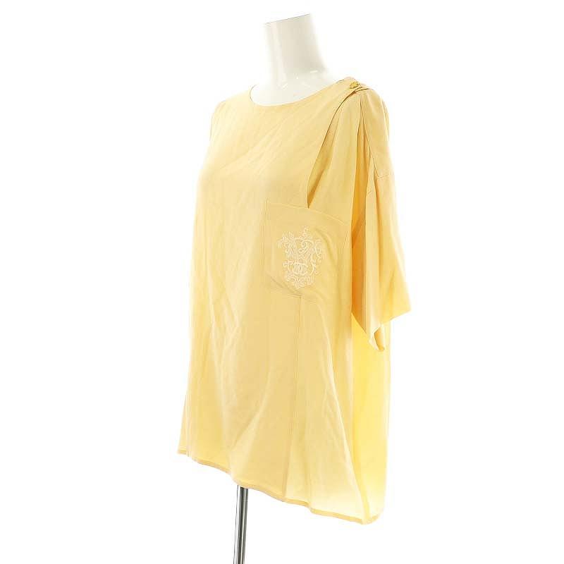 CHANEL シャネル VINTAGE ココマーク刺繍ポケットブラウス 半袖  