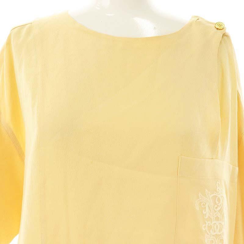 CHANEL シャネル VINTAGE ココマーク刺繍ポケットブラウス 半袖  